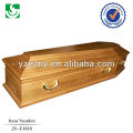 Metal golden handle with simple carving for oak coffin